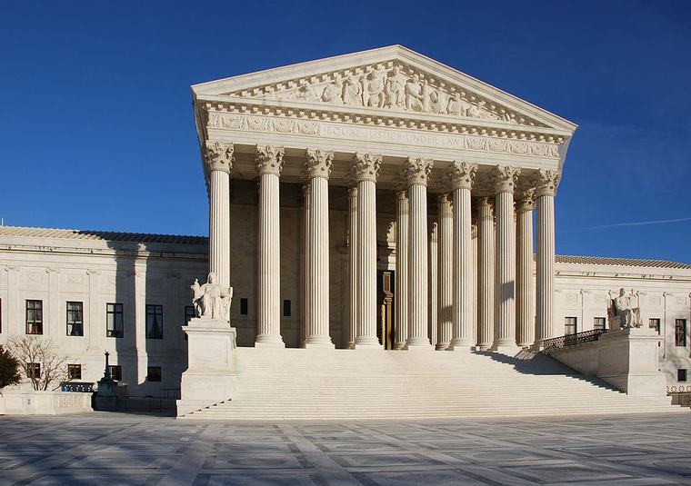 The United States Supreme Court building in Washington, D.C., inscribed with "Equal Justice Under Law" — the Supreme Court is the highest court in America, serving as the final interpreter of the Constitution.